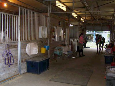 Horse boarding barn at Sonesta Farms